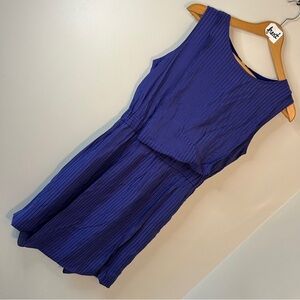 Gracia Vertical Stripe Royal Blue Dress Women's M Excellent Preworn Condition
